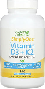 Super Nutrition Vitamin D3 + K2, 240 Veggie Capsules in Pakistan