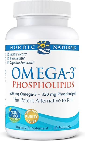 Omega-3 Phospholipids, Unflavored - 60 Soft Gels - 500 mg Omega-3 & 350 mg Phospholipids - Heart & Brain Health - Small, Easy-to-Swallow Soft Gels - Non-GMO - 30 Servings in Pakistan in Pakistan