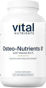 Osteo-Nutrients II | Vitamin K2 + D3, Calcium, Boron, and Magnesium for Bone Strength* | Healthy Heart Support | Vegetarian Supplement | Gluten, Dairy, Soy Free | 240 Capsules in Pakistan