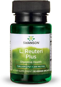 L. Reuteri Probiotic Plus w/L. Rhamnosus L. Acidophilus & FOS Prebiotic Digestive Support - Promotes Gut Health w/ 7 Billion CFU per Capsule - (30 Veggie Capsules) in Pakistan