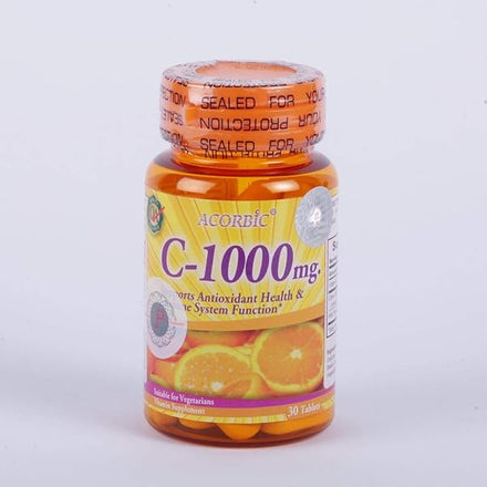 30 Pills Acorbic C 1000 Mg Vittamin C Supplement Bright Clear Faster Whitening Ascorbic Acid in Pakistan
