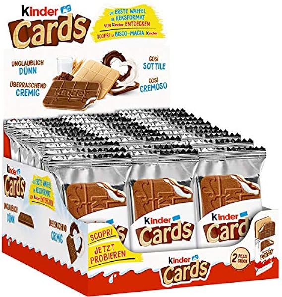 kinder cards chocolate wafers (30 pack of 2) in Pakistan in Pakistan