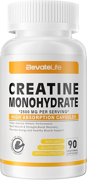 Creatine Monohydrate 2500mg, 90 Capsules - Gl in Pakistan