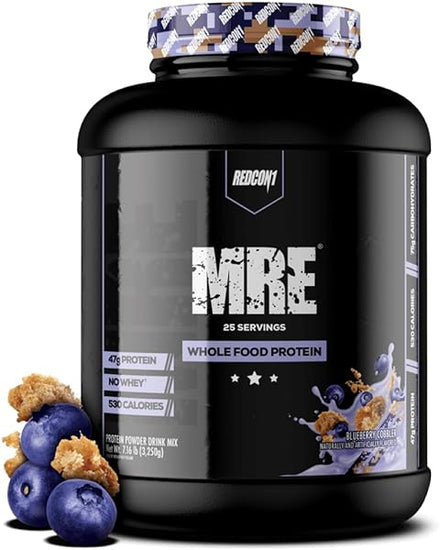 MRE Protein Powder, Blueberry Cobbler - Meal Replacement Protein Blend Made with MCT Oil & Whole Foods - Protein with Natural Ingredients to Aid in Muscle Recovery (25 Servings) in Pakistan