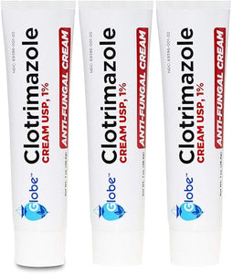 Globe (3 Pack) Clotrimazole Cream 1% (1 oz) Cures Athlete’s Foot, Jock Itch, Ringworm. Relieves The itching, Irritation, Redness, Scaling and discomfort. in Pakistan