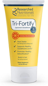 Researched Nutritionals Tri-Fortify Liposomal Glutathione - Clinically Researched for Superior Absorption - Supports Immune Health, Energy & Daily Detox - Orange Flavor for Kids & Adults (5 Fl Oz) in Pakistan