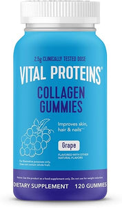 Collagen Gummies, 2.5g of Clinically-Tested Collagen for Hair, Skin, Nails & Wrinkles, 120 ct, 30-Day Supply, Grape Flavor in Pakistan