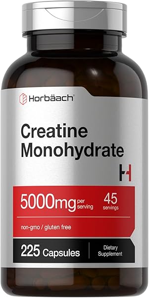 Horbäach Creatine Monohydrate | 5g | 225 Cap in Pakistan