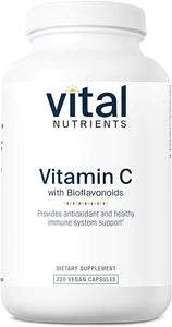 Vital Nutrients Vitamin C with Bioflavonoids | Vegan Supplement for Immune Support* | 1000mg Vitamin C and 500mg Citrus Bioflavonoid | Gluten, Dairy and Soy Free | Non-GMO | 220 Capsules in Pakistan