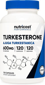 Turkesterone Dietary Supplement 600mg, 120 Capsules - Vegetarian, Non-GMO & Gluten Free in Pakistan