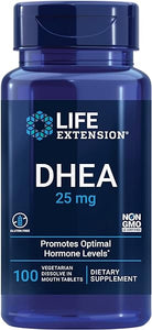 DHEA 25 mg – For Hormone Balance, Immune Support, Sexual Health and Anti-Aging - Supports Memory & Mood - Non-GMO, Gluten-Free, Vegetarian - 100 Dissolve-In-Mouth Tablets in Pakistan