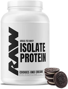 Whey Isolate Protein Powder, Cookies N Cream - 100% Grass-Fed Sports Nutrition Protein Powder for Muscle Growth & Recovery - Low-Fat, Low Carb, Naturally Flavored & Sweetened - 25 Servings in Pakistan