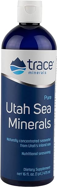 Trace Minerals | Pure Utah Sea Minerals Dietary Supplement | Naturally Concentrated Inland Seawater | Sport Electrolyte Replacement Drink | Nutritional Seasoning | Salt Alternative | 16 fl oz in Pakistan in Pakistan