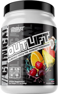 Outlift Clinically Dosed Pre Workout Powder | Energy, Pumps, Citrulline, BCAA, Creatine, Beta-Alanine Preworkout Supplement for Men and Women | Miami VIce 20 Serving in Pakistan