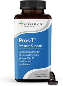 Pros-T - Prostate Support Supplement - Saw Palmetto, Phytosterol, Zinc, Nettle, Vitamin D-3 & B6 - Promote Healthy Prostate Function & Normal Urinary Flow - Improve Tissue Integrity - 60 Softgels in Pakistan