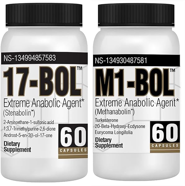 Mass Stack Anabolic Supplement Bundle, M1-BOL and 17-BOL Support Hardening, Cutting, Vascularity, Muscle Growth, Strength, and Mass, 1 Month Supply in Pakistan