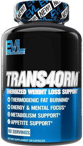 EVL Thermogenic Fat Burner Support - Fast Acting Weight Loss Energy and Appetite Support - Trans4orm Green Tea Fat Burner and Weight Loss Support Supplement for Men and Women - 60 Servings in Pakistan