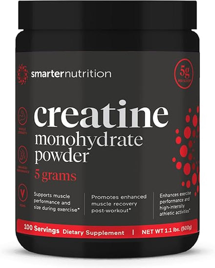 Smarter Nutrition Creatine Monohydrate Powder 5g Vegan Creatine - Pre Workout & Post Workout Support for Muscles & Endurance [100-Day Supply] in Pakistan