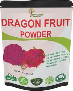 Indus Farms Superfoods Dragon Fruit Powder, 8 oz | Natural Pitaya Flavor & Color for Hydration, Electrolytes, Smoothies, Desserts, Baking, Supplement Blends, Lip Balms, Scrubs | GMO-Free, Vegan in Pakistan