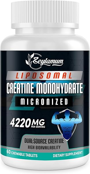 4220 MG Creatine Monohydrate Micronized, Liposomal Enhanced Absorption, with Dual Source Creatine & Mineral, Creatine for Men & Women, Made in USA, Vegan, Creatine Supplement, Sugar Free, 60 Counts in Pakistan in Pakistan