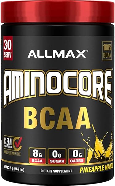 AMINOCORE BCAA Powder, 8.18 Grams of Amino Acids, Intra and Post Workout Recovery Drink, Gluten Free, Pineapple Mango, 315 g in Pakistan