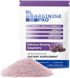 Supplement ON-The-GO Single Serve Travel Packets - 5,500mg of L-arginine Plus 1,100mg L-Citrulline (Grape Berry, 30 Packets) in Pakistan