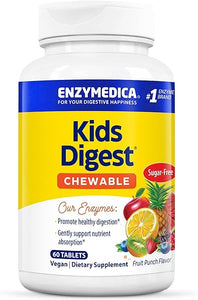 Kids Digest, Chewable Digestive Enzymes, Natural Fruit Punch Flavor, 60 Servings in Pakistan