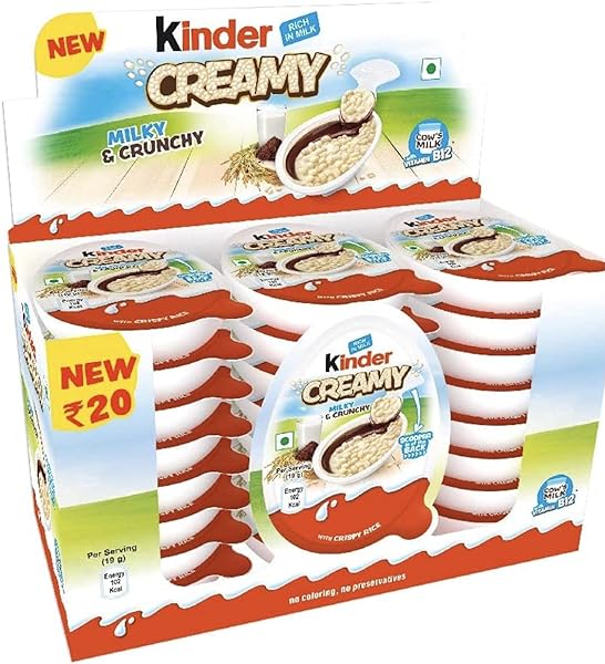 Kinder Creamy Pack of 24 Milky and Cocoa Choc in Pakistan