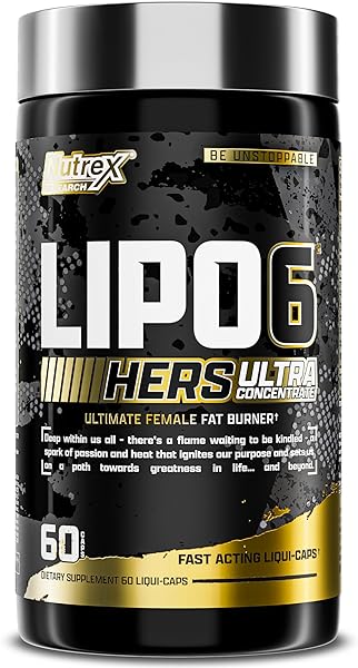 Lipo-6 Black Hers Ultra Concentrate | Weight Loss Pills for Women | Fat Burner, Appetite Suppressant, Metabolism Booster for Weight Loss + Hair, Skin, & Nails Support | 60 Diet Pills in Pakistan