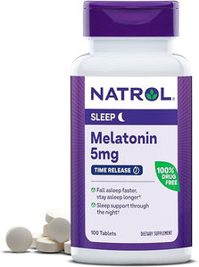 Time-Release Melatonin 5 Mg, Dietary Supplement for Restful Sleep, 100 Tablets, 100 Day Supply in Pakistan