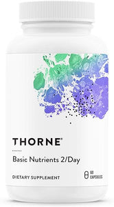 THORNE Basic Nutrients 2/Day - Comprehensive Daily Multivitamin with Optimal Bioavailability - Vitamin and Mineral Formula - Gluten-Free, Dairy-Free, Soy-Free - 60 Capsules - 30 Servings in Pakistan