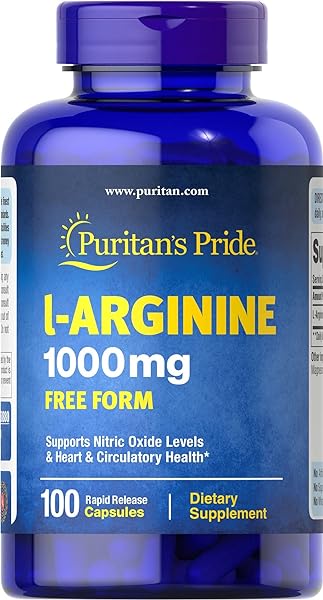 L-arginine 1000 Mg Capsules, 100 Count, White in Pakistan