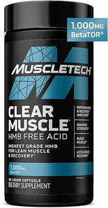 HMB Supplements 1000mg, Clear Muscle (42 Liquid Softgels) - Highest Grade HMB for Lean Muscle & Recovery - HMB Free Acid Muscle Supplement - Help Decrease Muscle Breakdown in Pakistan