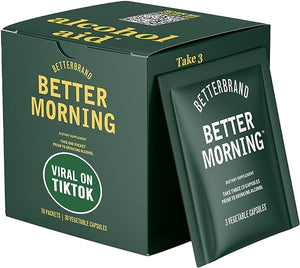 BetterMorning All-Natural Ingredients Including DHM | Prevents Headaches & Nausea and Supports Liver Aid | Gluten-Free, Vegetarian (10x Single Serving Packets) in Pakistan