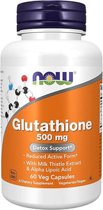 Supplements, Glutathione 500 mg, With Milk Thistle Extract & Alpha Lipoic Acid, Free Radical Neutralizer*, 60 Veg Capsules in Pakistan