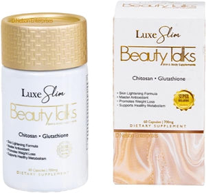 Luxe Slim Beauty Talks Chitosan & Glutathione Skin & Body Supplements, 60 Capsules in Pakistan
