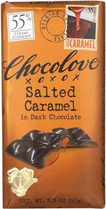 Chocolove Xoxox, Bar Fld, Dark Chocolate, S.Crml 55%, Pack of 10, Size - 3.2 OZ, Quantity - 1 Case in Pakistan