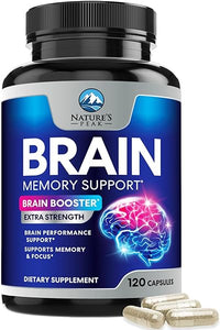 Brain Supplement for Memory and Focus, Nootropic Support for Concentration, Clarity, Energy, Brain Health with Bacopa, Cognitive Vitamins, Phosphatidylserine, DMAE, Brain Booster - 120 Capsules in Pakistan