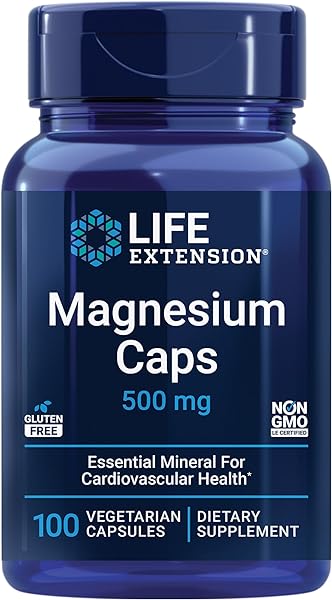 Magnesium Caps, 500 mg, magnesium oxide, citrate, succinate, heart health, healthy bones, metabolism support, 100 vegetarian capsules in Pakistan in Pakistan