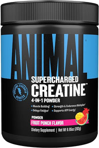 Supercharged Creatine Powder - Creatine Monohydrate Post Workout Muscle Recovery Supplement Plus Endurance Betaine Anhydrous, Senactiv, and PurpleForce to Delay Fatigue, Fruit Punch in Pakistan