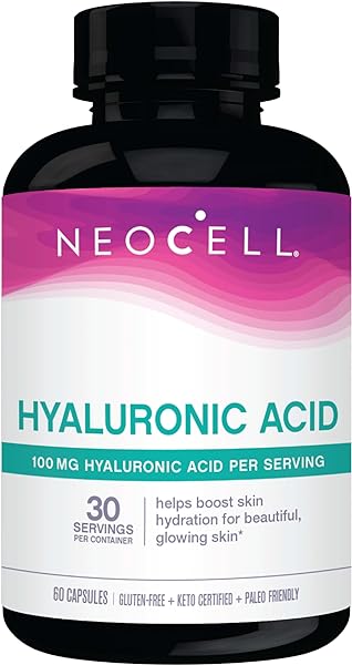 Hyaluronic Acid Capsules, Essential Lubricant, Supports Tissue Hydration, Gluten Free, 60 Count, 1 Bottle in Pakistan