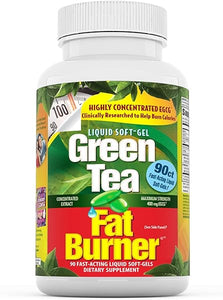 Green Tea Fat Burner, Maximum Strength with 400 mg EGCG, Fast-Acting, 90 Liquid Soft-Gels (Pack of 2) in Pakistan