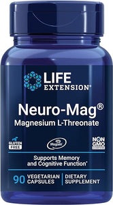 Neuro-mag Magnesium L-threonate, Magnesium L-threonate, Brain Health, Memory & Attention, Gluten Free, Vegetarian, Non-GMO, 90 Vegetarian Capsules in Pakistan