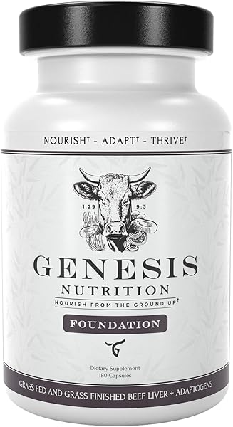 Grass Fed Beef Liver with Mushroom, Reishi & Cordyceps, Ginseng, Rhodiola - 4500mg Heme-Iron, B12, Energy, Immune Support, Stress Relief, Liver Health, Hormone Support - 180 Capsules in Pakistan