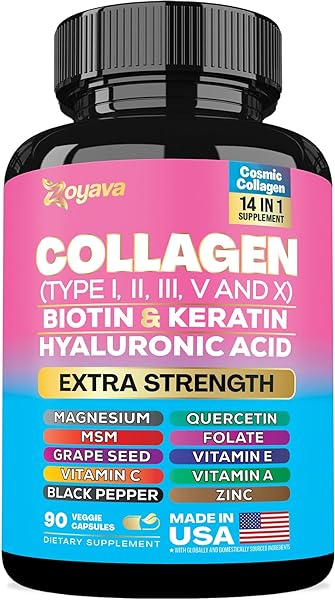 Collagen Pills Peptides Types I, II, III, V & in Pakistan