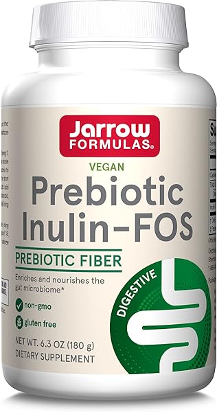 Jarrow Formulas Prebiotic Inulin FOS Prebiotic Fiber Supplement, 6.3 Oz, Prebiotics for Gut Health and Digestive Support, Approx. 47 Servings in Pakistan