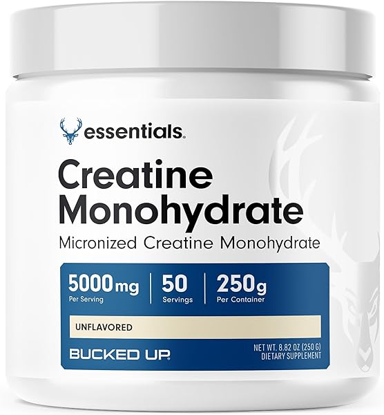 Creatine Monohydrate 250 Grams Micronized Powder, Essentials (50 Servings) in Pakistan in Pakistan