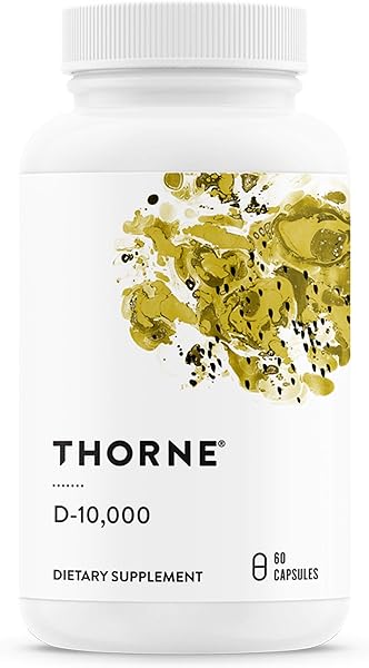 THORNE Vitamin D-10,000 - Vitamin D3 Supplement - 10,000 IU - Support Healthy Teeth, Bones, Muscles, Cardiovascular, and Immune Function - Gluten-Free, Dairy-Free, Soy-Free - 60 Capsules in Pakistan
