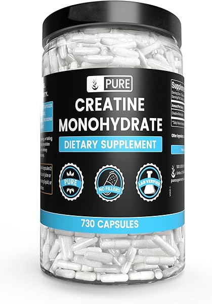 Pure Original Ingredients Creatine Monohydrate (730 Capsules) No Magnesium Or Rice Fillers, Always Pure, Lab Verified in Pakistan in Pakistan