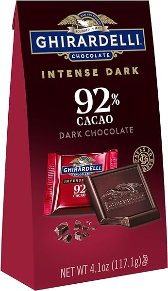 Intense Dark Chocolate Squares, 92% Cacao, 4.1 Oz Bag (Pack of 6) in Pakistan in Pakistan